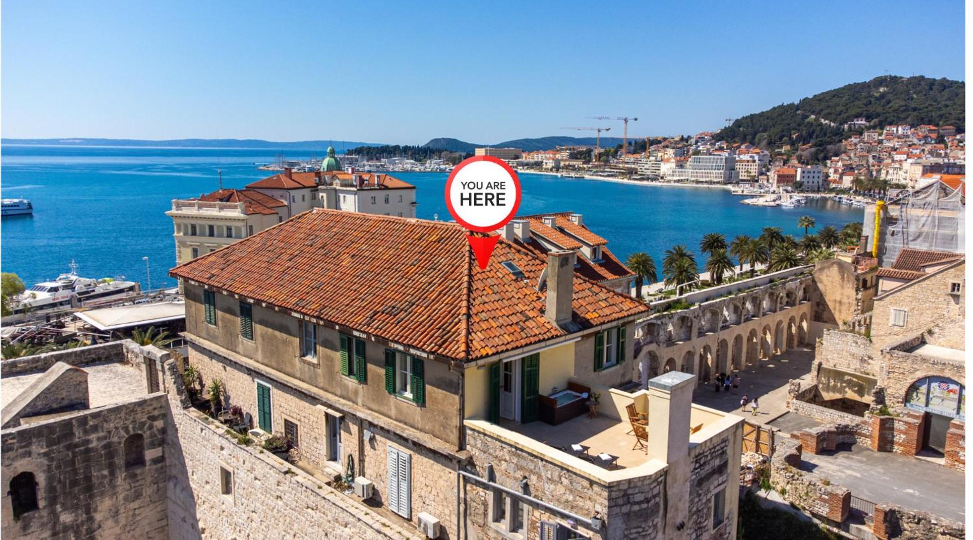 Terazza Grande In Diocletian Tower Lejlighed Split Eksteriør billede